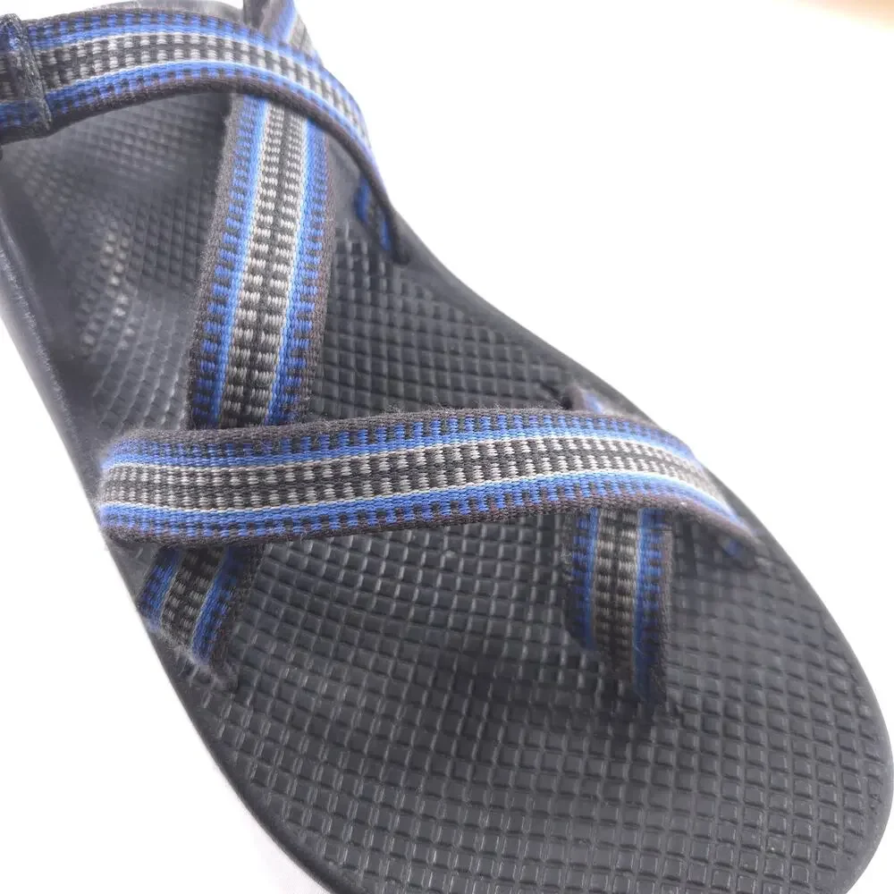 Chaco Classic Strappy Outdoor Trail Adjustable Sandals Mens Size 10 Black Blue